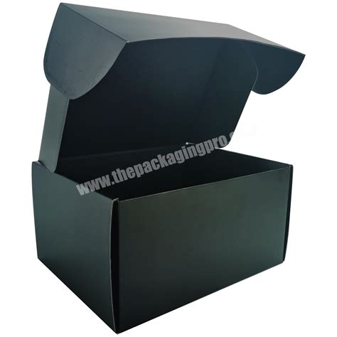 Matte Black Custom Printed Shipping Mailer Boxes Corrugated Shipping