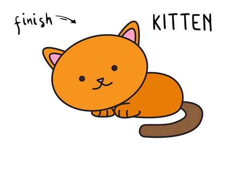 Simple Kitten Drawings