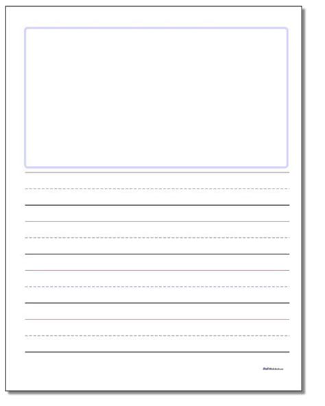 https://www.dadsworksheets.com : Handwriting Paper Blank Top 1 Inch ...