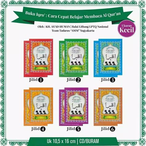 Jual Buku Iqro Set Kecil Per Jilid Buku Iqro Pisah Per Jilid Jilid