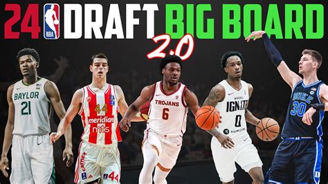 2024 NBA Draft Big Board 2 0 Risers Fallers YouTube