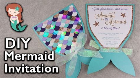 Amazing Diy Mermaid Tail Invitation Mermaid Diy Mermaid Party Invitations Mermaid Birthday