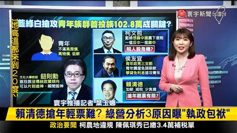 【玉娜推播】總統首投族逾102萬 成牽動2024選戰關鍵因素？寰報推播 20231226｜寰宇新聞 Globalnewstw Youtube