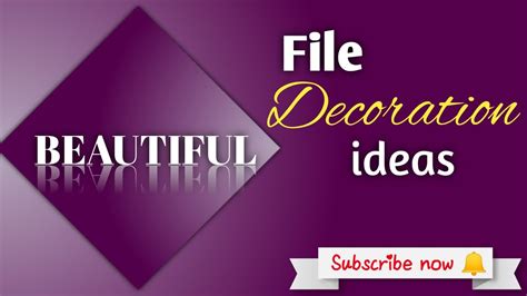 Beautiful File Decoration Ideas File Ko Kaise Decorate Kare St Page Of