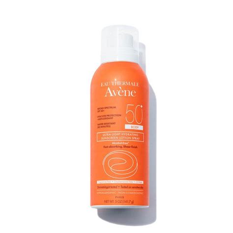 Eau Thermale Avène Ultra Light Hydrating Sunscreen Lotion Spray Spf 50