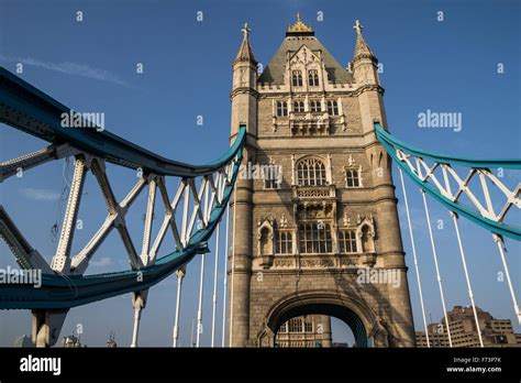 Historic Tower Bridge Close Up London England Stock Photo Alamy