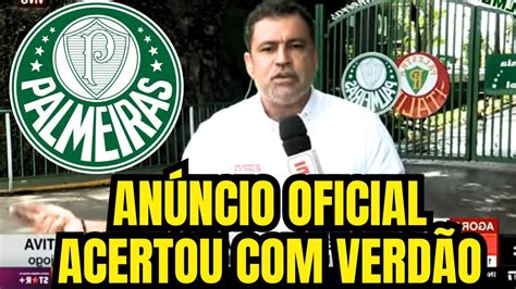 FECHOU ATÉ 2026 PALMEIRAS AGIU RÁPIDO ACABOU DE ANUNCIAR NOTÍCIAS DO