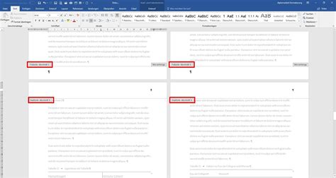 Word Kopfzeile Fußzeile bearbeiten