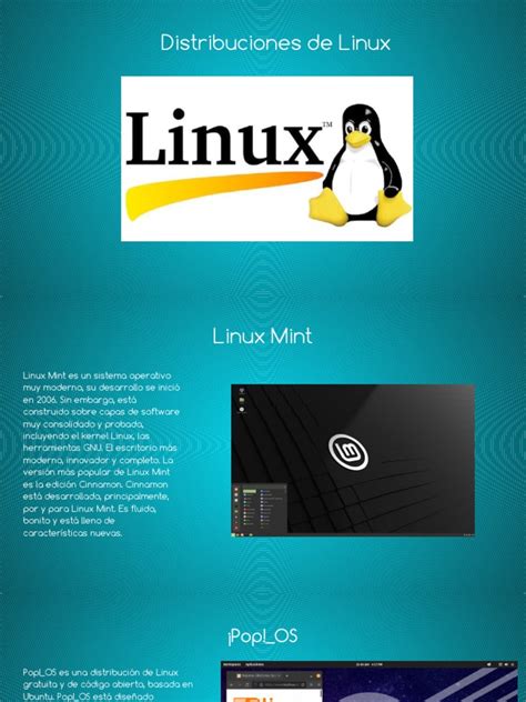 Distribuciones De Linux Pdf Distribución De Linux Familias De Sistemas Operativos