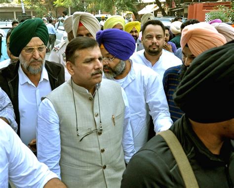 Aap Leader And Rajya Sabha Mp Sanjay Singh Appeared In A Local Court