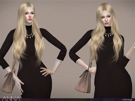 The Sims Resource Sclub Ts4 Hair Anna N10