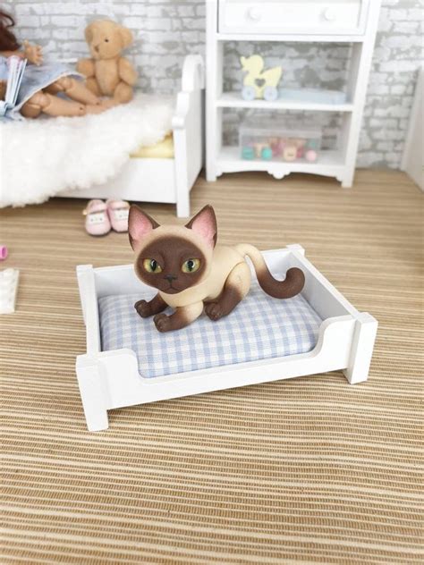 Miniature pet bed cat nest dog bed dollhouse 1/4 1/6 BJD | Etsy