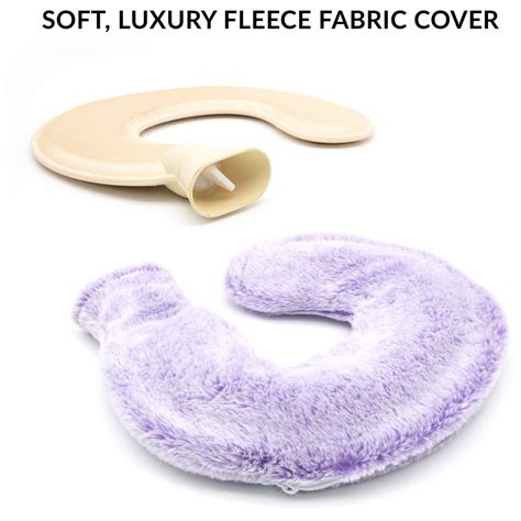Bauer Professional Purple Soft Faux Fur Fleece Neck And Shoulder Hot Water Bottle Wilko