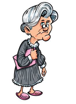 Old Lady Cartoon Drawing