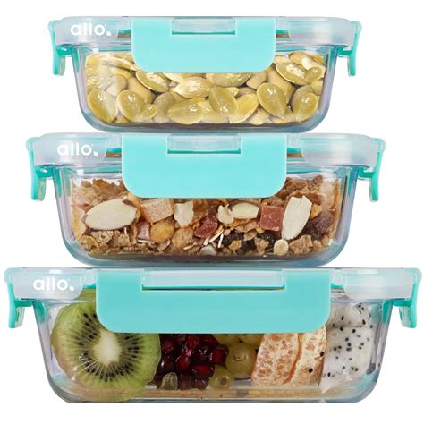 Buy Allo Food Safe Glass Containers With Lids With Break Free Lock Oven