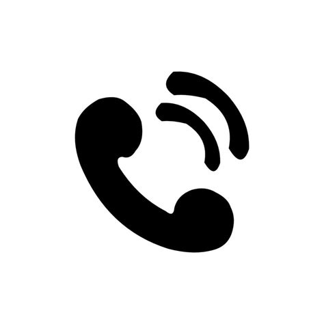 Icon Telephone In Black And White Vector Art At Vecteezy