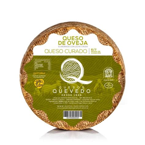 Queso Curado Elaborado con Leche Cruda de Oveja Curación 5 6 meses