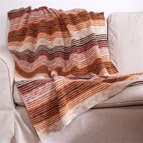 Knitting Patterns Galore Tweedy Striped Blanket