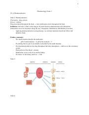 Exam Pharmacology Exam Pharmacology Ch Pharmacology The