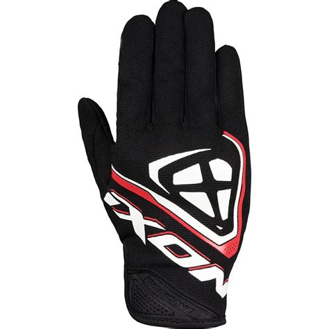 Gants HURRICANE IXON noir blanc rouge MOTO AXXE FR Gants moto été