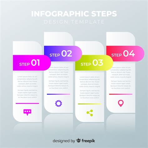 Free Vector Colorful Infographic Steps Flat Design