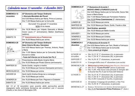 Bollettino Parrocchiale Novembre Dicembre Parrocchia Di