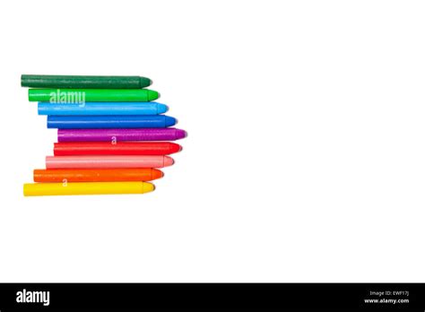 Crayons Lined Up In Rainbow Stock Photo Alamy