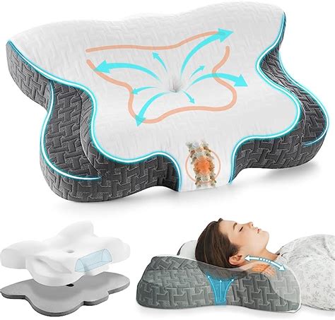 Amazon Elviros Almohada Cervical De Espuma Viscoel Stica Para El