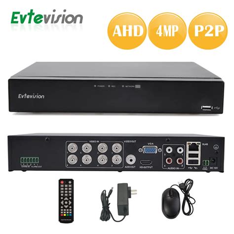 Evtevision 8 Canal 4MP AHD DVR H 264 Hybride DVR Onvif NVR P2P Nuage