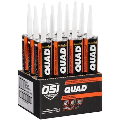 Osi Quad Quad 12 Pack 10 Oz Bronze 201 Paintable Solvent Caulk In The