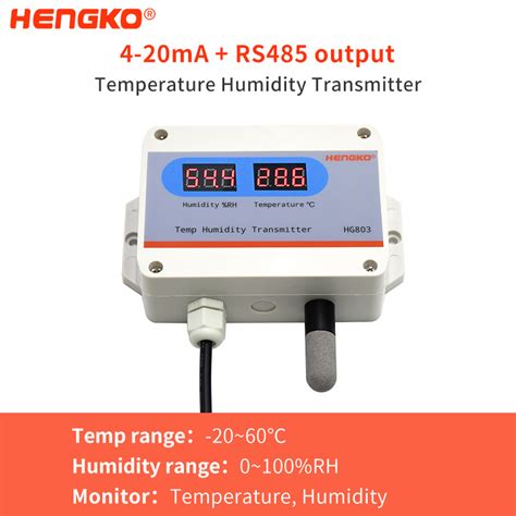 Hg803 Plastic Modular Probe Modbus Rtu Rs485 Air Temperature And Humidity Transmitter For