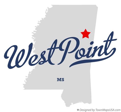 Map of West Point, MS, Mississippi