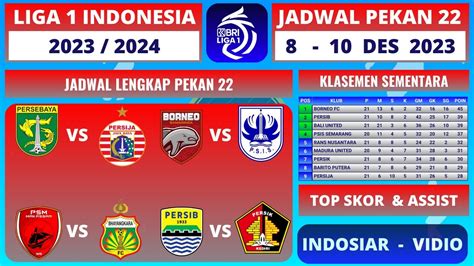 Jadwal Liga 1 Pekan 22 PERSEBAYA Vs PERSIJA PERSIB Vs PERSIK