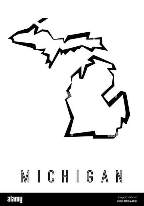 Michigan State Map Hi Res Stock Photography And Images Alamy