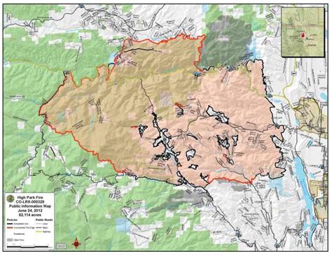 Sunday High Park Fire Update Some Evacuations Lifted Along Colorado 14 Map Loveland