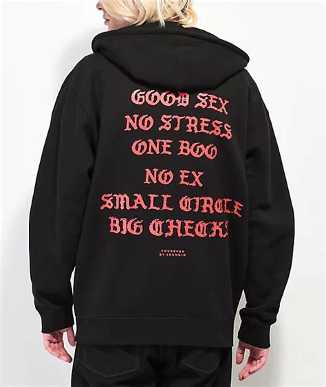 4hunnid Fourever Good Sex V2 Black Zip Hoodie