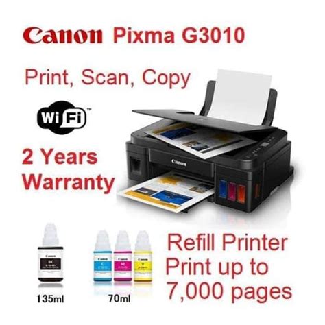 Jual Printer Multifungsi Wireless Canon Pixma G3010 Print Scan Copy