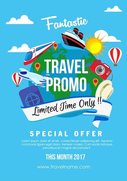 Premium Vector Travel Promo Poster