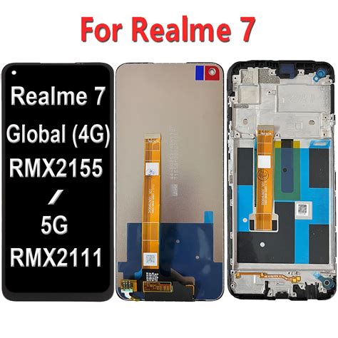 For Realme 7 4G 5G RMX2155 RMX2151 RMX2111 LCD Dipslay Touch Screen