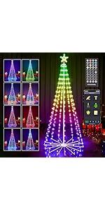 Amazon HOLILLUMA 7FT Outdoor Christmas Tree RGB Color Changing