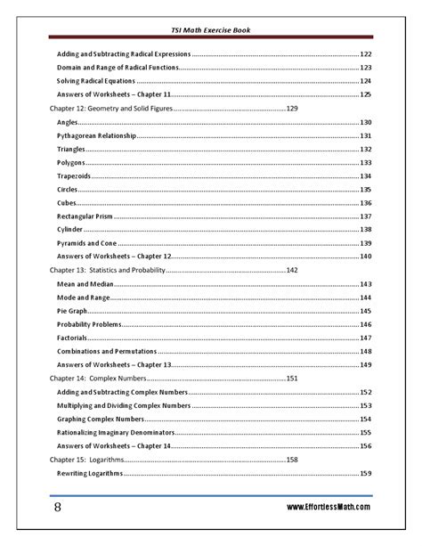 Tsi Math Exercise Book Student Workbook And Two Realistic Tsi Math