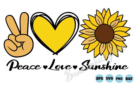 Peace Love Sunshine Svg Graphic By Bumbimluckystore Creative Fabrica