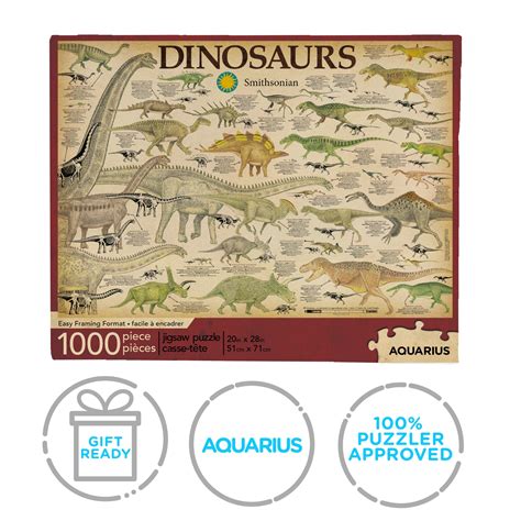 Smithsonian Dinosaurs 1000 Piece Jigsaw Puzzle Nmr