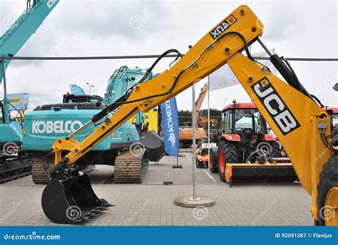 JCB Heavy Duty Equipment Vehicle And Logo Editorial Photography Image