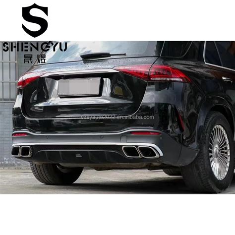 Front Bumper With Grille Rear Bumper Exhaust Pipes For Benz Gle W167 Normal 20 23 To Gle63 Amg