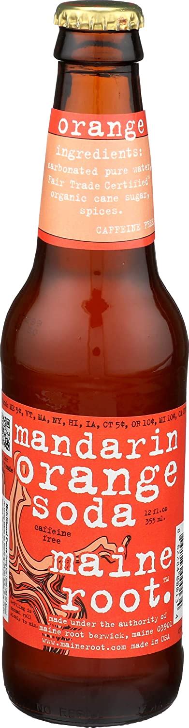 Maine Root Soda Mandarin Orange 12 Fl Oz Grocery And Gourmet Food