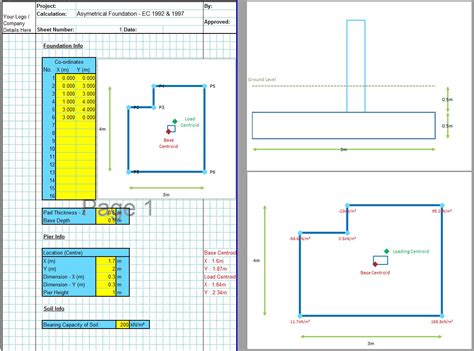 Combined Footing Design Excel Sheet Civilweb Spreadsheets