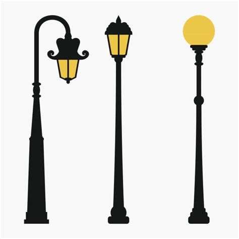 Drawing Of Antique Street Light Poles Illustrations Royalty Free