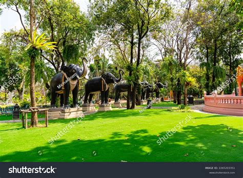 erawan elephant statue royalty  images stock