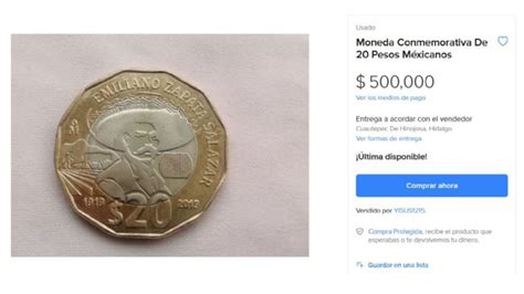 Esta Es La Moneda De 20 Pesos Conmemorativa De Emiliano Zapata Por La Que Dan Hasta 500000